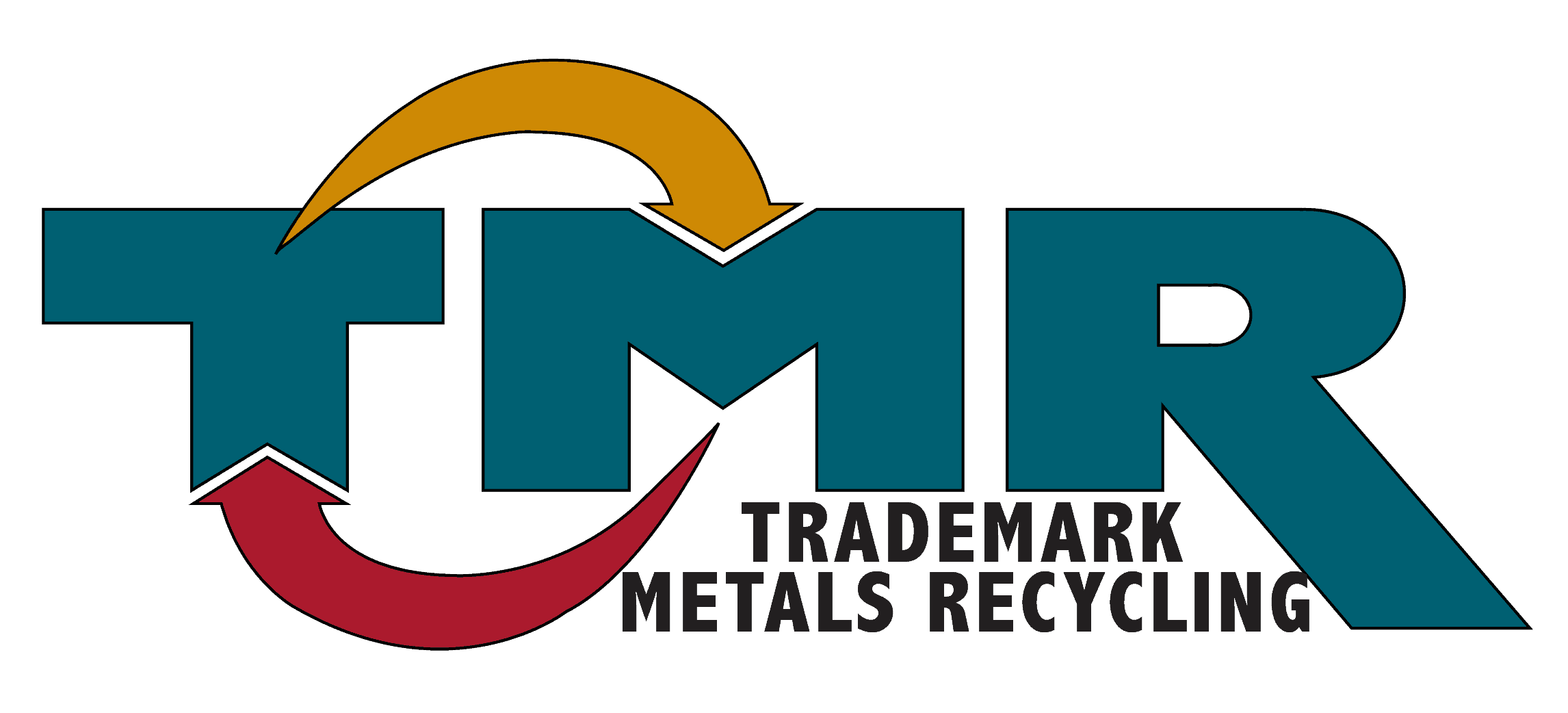 Trademark Metals Recycling teal yellow red logo