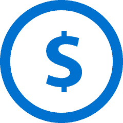 coin blue icon