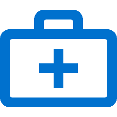 first aid icon blue