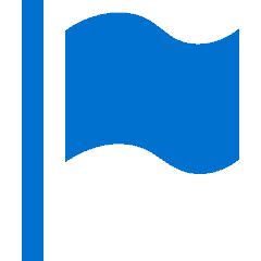 blue flag waving icon