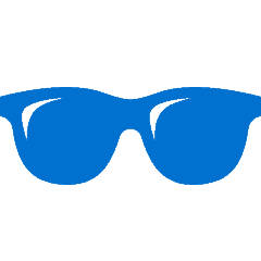 sun glasses blue icon