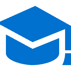 blue graduation cap icon