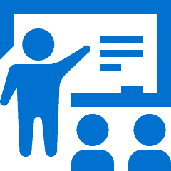 blue teaching icon