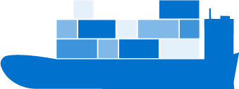 blue loaded ship icon