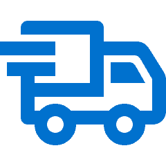 blue semi truck icon