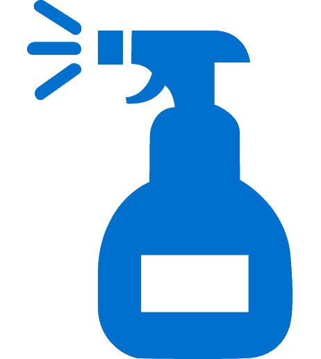 spray bottle cleaning icon blue