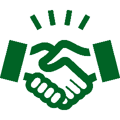handshake blue icon