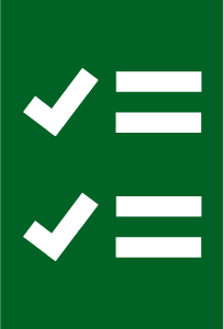 green clip board icon