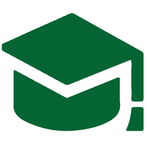 blue graduation cap icon