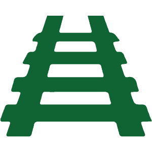 green railroad track icon